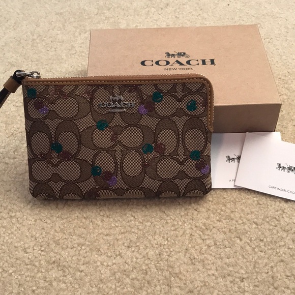 Coach Glitter Cherries Wristlet - Picture 2 of 4